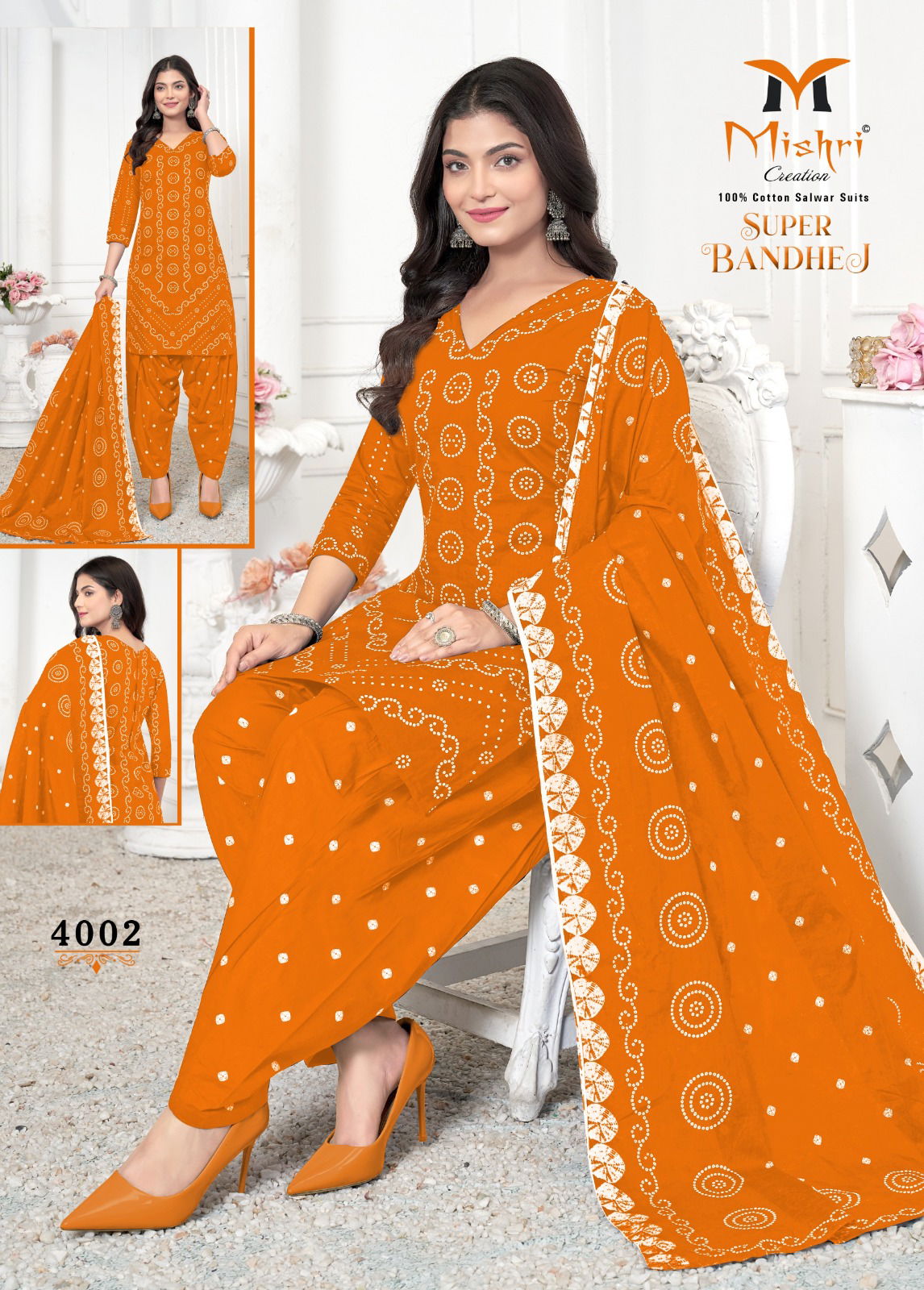 Super Bandhej Vol 4 By Mishri Pure Cotton Printed Dress Material Online Wholesale